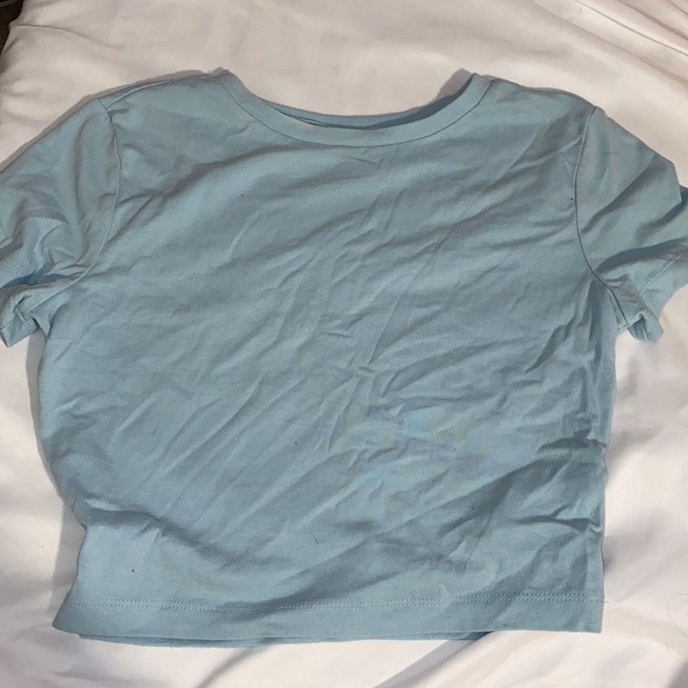Blue crop top